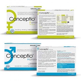GRANIONS | Duo Conceptio Homme + Conceptio Femme | Contribue à la fertilité du couple | Vitamines, Acide Aminés, Acide gras 