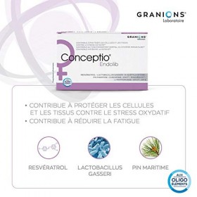 GRANIONS Conceptio Endolib - 90 Gélules - 30 J -Pin Maritime, Ferments Lactiques Lactobacillus Gasseri, N-Acétylcystéine, Res
