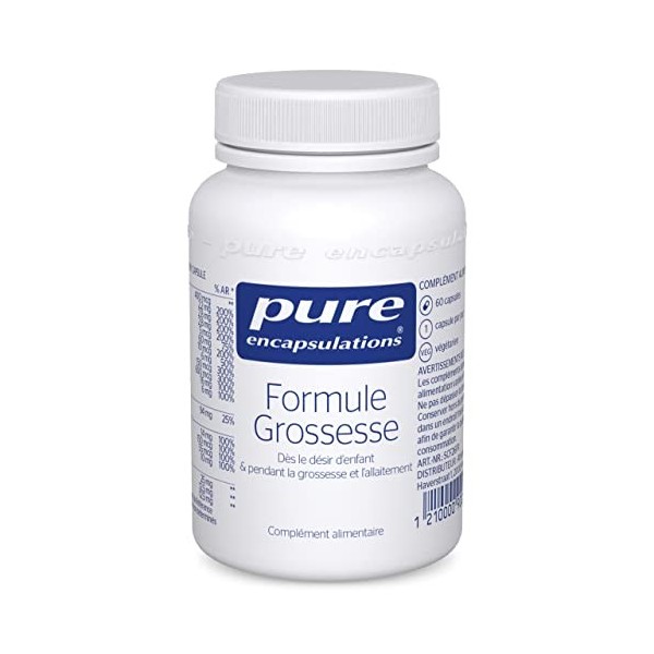 Pure Encapsulations - Formule Grossesse - Vitamines, Minéraux & Nutriments pour les Femmes - Dès le Désir dEnfant & pendant 