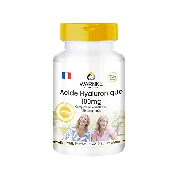 Acide Hyaluronique 100mg - 120 comprimés | Warnke Vitalstoffe