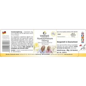 Acide Hyaluronique 100mg - 120 comprimés | Warnke Vitalstoffe