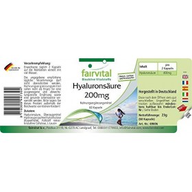 Fairvital | Acide Hyaluronique 200mg - VEGAN - Fortement dosé - 60 Capsules