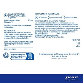 Pure Encapsulations - Acide Hyaluronique - Nutricosmétique Hautement Absorbable - Aide à Maintenir la Fermeté & lÉlasticité 