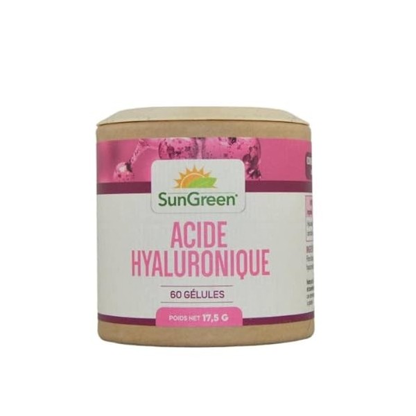 Acide Hyaluronique - 60 gélules végétales de 60 mg | Format Gélule | Complément Alimentaire | Vegan | Fabriqué en France