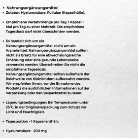 Acide hyaluronique Acide hyaluronique 200 mg 60 portions 60 gélules ForMeds