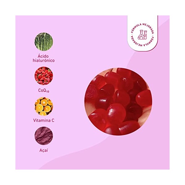 Ageless Beauty - Gummies à lacide hyaluronique 60 Gummies Cerise 