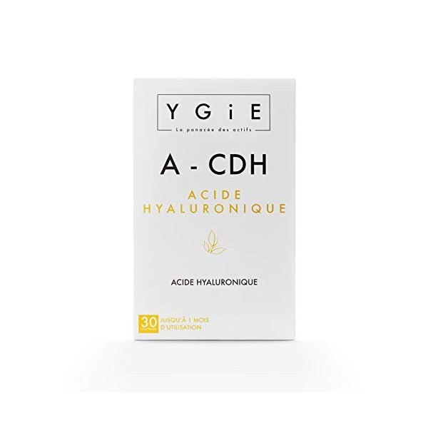 ACIDE HYALURONIQUE PUR - Anti-âge 100% naturel - 30 Comprimés Vegan - Fabriqué en France - Ygie - A-CDH Complément alimentair