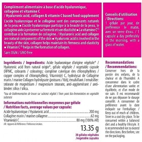 INELDEA SANTÉ NATURELLE - Hyalurid - Préserve la beauté et la jeunesse de la peau - Fermeté & élasticité - Effet repulpant - 