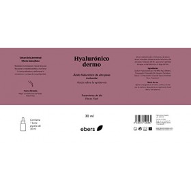 Ebers- Hyaluronic Dermo- Acide hyaluronique de haut poids moléculaire - Rétablit léquilibre hydrique vital. 30 Ml