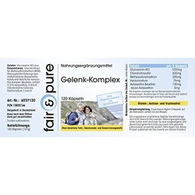 Fair & Pure® - Complexe articulaire avec glucosamine, chondroïtine, méthylsulfonylméthane, acide hyaluronique et astaxanthine