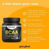 BCAA 330 Capsules , Acides Aminés Essentiels Fortement Dosée, Contient Leucine, Valine et Isoleucine avec Vitamine B6, Haute