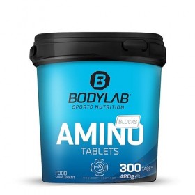Bodylab24 Amino Tabs 300 comprimés, avec tous les acides aminés essentiels, y compris tous les BCAA L-leucine, L-isoleucine 