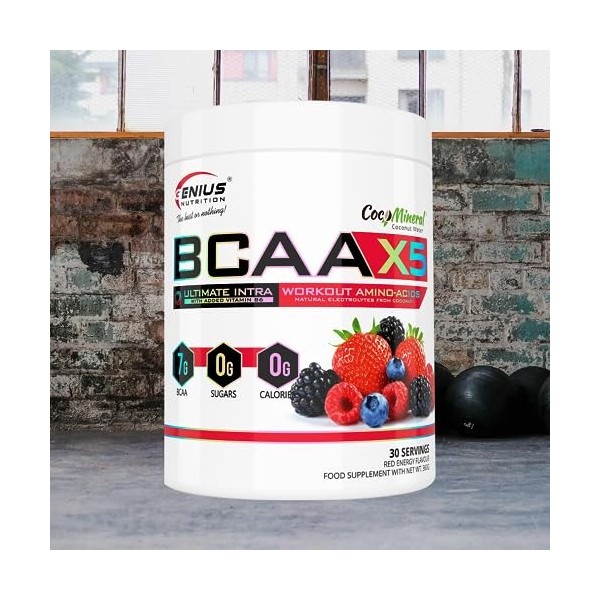 Genius Nutrition BCAA-X5 360g Red Énergie