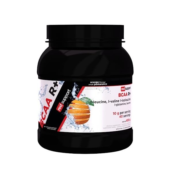 Red Support BCAA R+ - Acides aminés à chaîne ramifiée BCAA dans un rapport 2:1:1 avec L-Glutamine - Récupération musculaire -