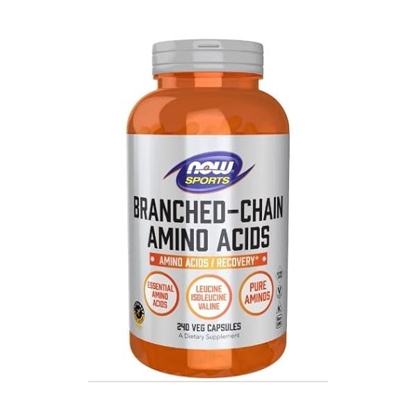 Now Foods BCAA Amino Acids - 240 gélules végétaliennes - Acides aminés à chaîne ramifiée