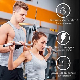 BCAA DRINK - Boisson de Récupération riche en BCAA, Magnésium et Vitamines B, Récupération musculaire et Énergie, Goût Pêche 