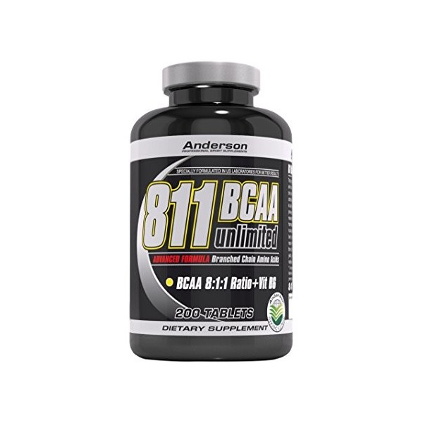 Anderson 811 BCAA BCAA avec L leucine renforcée NOUVEAU 200cpr 