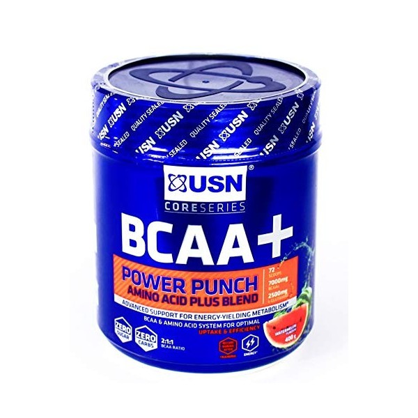 Usn | Bcaa Power Punch 400g | BCAA | BCAA 2:1:1 enrichis en glutamine et vitamine B6