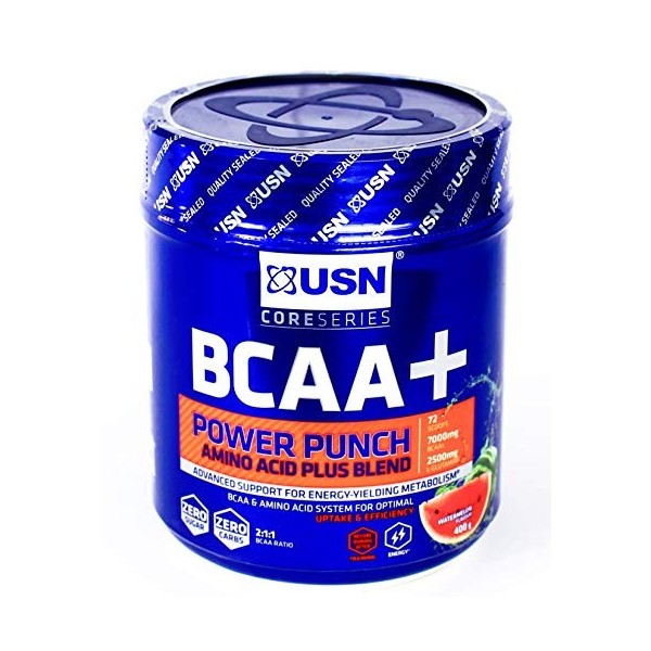 USN | Bcaa Power Punch 400g 2:1:1 enrichis en glutamine et vitamine B6