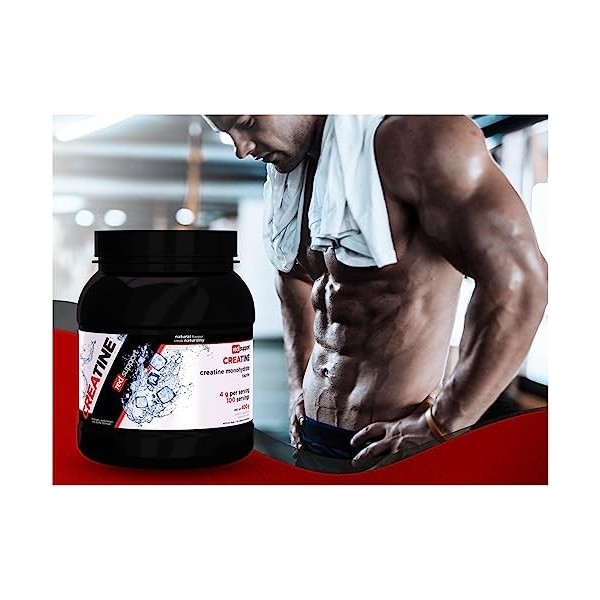 Red Support Creatine Monohydrate de créatine pour plus dénergie pendant lentraînement Construction de la masse musculaire M