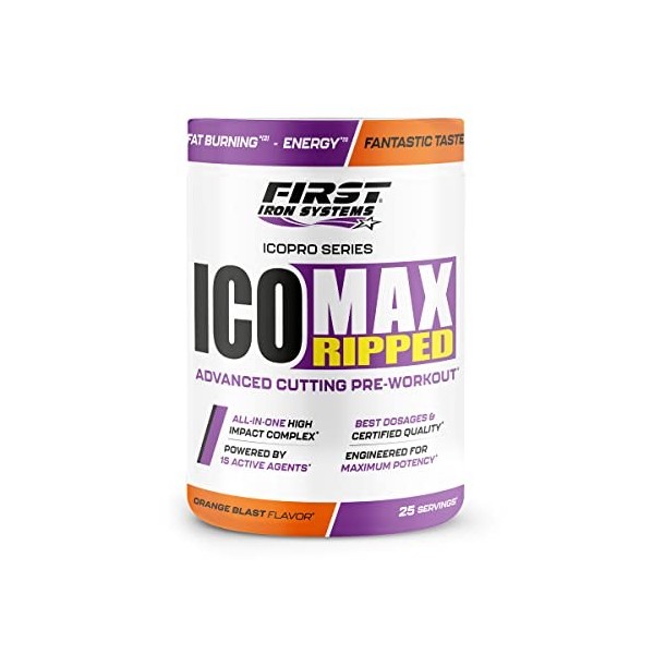 ICOMAX RIPPED Orange blast, 1 boite 