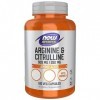 Now Foods L-Arginine & L-Citrulline, 500mg/250mg, 120 gélules végétaliennes, Acides Aminés, Végétarien, Testé en laboratoire,