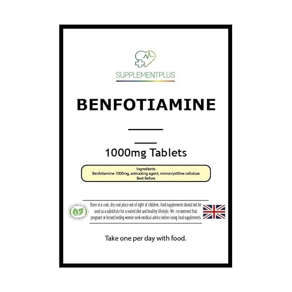 Benfotiamine 1000 mg 240 comprimés - Supplementplus