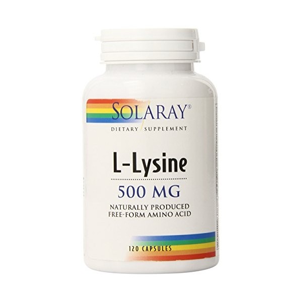 L-lysine, 500 mg, 120 Veggie Caps - Solaray