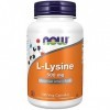 Now Foods, L-Lysine, 500mg, 100 Capsules vegan, Acide Aminé, Testé en Laboratoire, Sans Gluten, Sans Soja, Sans OGM