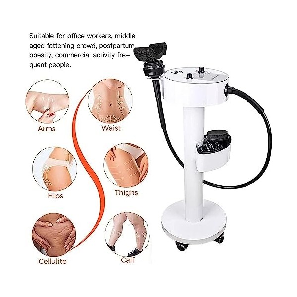 ZIROXI Machine de brûleur de Graisse de Vibration de Cellulite avec 5 têtes de Massage, équipement portatif de beauté de brûl