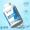 Caféine comprimé 200mg pure. Énergisant contre la fatigue. Caféine 90 gélules. La Caféine est un ingrédient qui aide à amélio