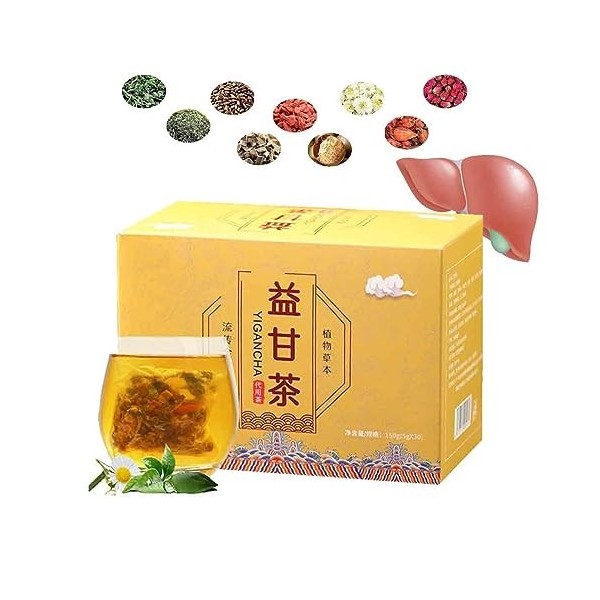 Yigancha Herbal Tea for Liver,Health Liver Care Tea Home Standing,Health Liver Care Tea,Daily Nourishing Tea,Dampness Removin