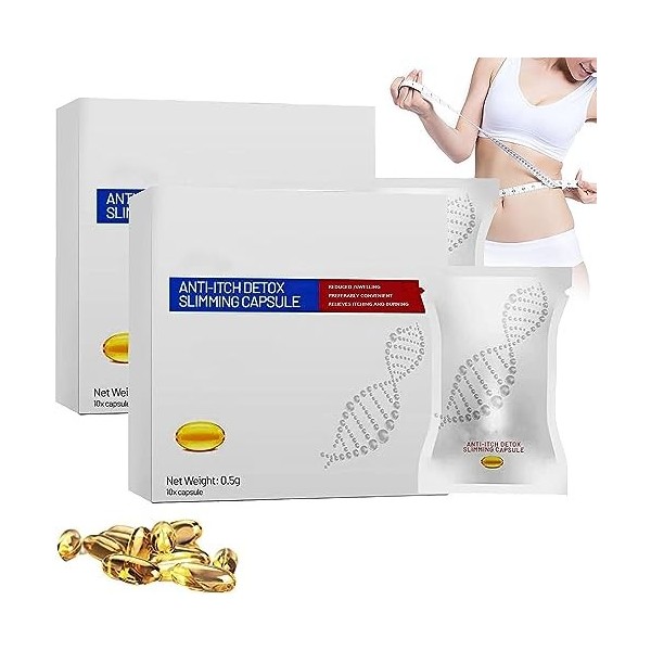 Slimfuse Anti Itch Detox Slimming Capsule, Capsule Revert to Tight and Tender State, Natural Anti Itch Detox Slimming Capsule