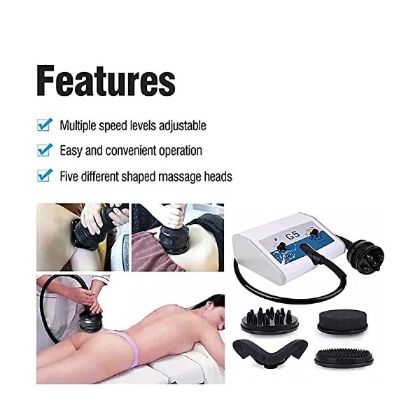 GOVRN Appareil de Massage par Vibration G5, Machine de Perte de Poids pour Tout Le Corps avec 5 têtes, équipement de beauté p