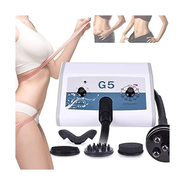 GEHPYYDS Machine Amincissante De Massage Vibrante À Haute Fréquence G5 avec 5 Têtes De Massage, Machine De Gestion du Corps, 