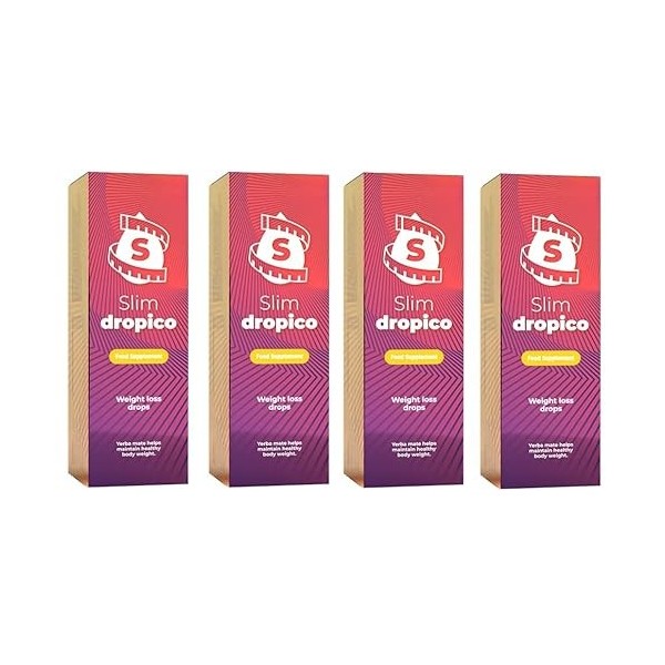 4x Slimdropico Gouttes pour la perte de poids BRÛLEURS DE GRAISSES