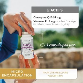 Coenzyme Q10 Liposomal - Complément Alimentaire Antioxydant - Coenzyme Q10 et vitamine E - 40 Capsules - Programme de 40 jour