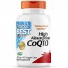 Doctors Best, High Absorption CoQ10 avec BioPerine, 200mg, 60 Capsules végétaliennes, Testé en laboratoire, Sans Gluten, San