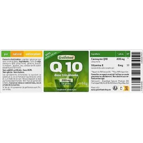 Greenfood Q10, 200 mg, dose très élevée, pur, naturel, 120 gélules. Sans additifs artificiels, sans OGM, sans gluten, sans la