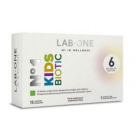 Lab One Probiotique pour enfants - 15 sachets - Le meilleur pour la thérapie antibiotique, soutient la microflore intestinale