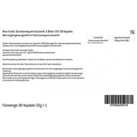 Now Foods Saccharomyces boulardii, Levure Probiotique, 50 milliards de cultures, 60 Capsules Végétaliennes, Testé en Laborato