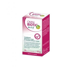 OMNi BiOTiC Actif | 30 doses 60g | 11 souches bactériennes | 10 milliards d’UFC par dose journalière | En poudre | Végétali