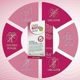 OMNi BiOTiC Actif | 30 doses 60g | 11 souches bactériennes | 10 milliards d’UFC par dose journalière | En poudre | Végétali