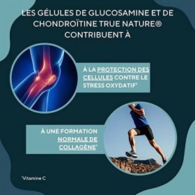 Glucosamine Chondroïtine à Haute Dose - 360 gélules 790 mg avec vitamine C Contribue à la formation normale de collagène 