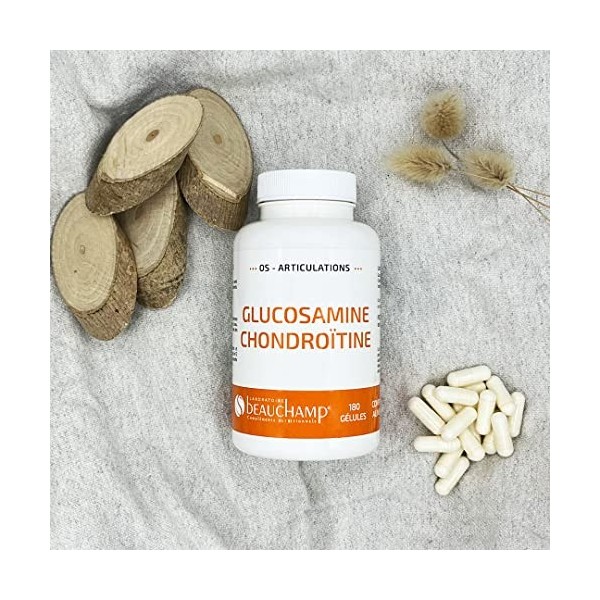 Laboratoire Beauchamp - Complément alimentaire GLUCOSAMINE CHONDROÏTINE - 180 gélules - 2 constituants essentiels des cartila