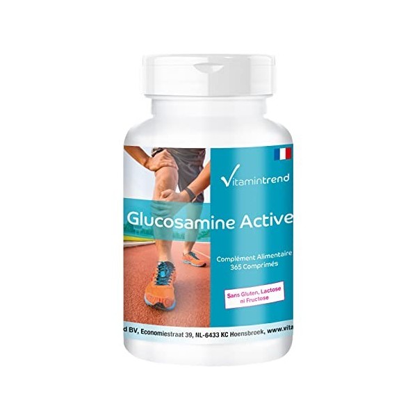 Glucosamine en comprimés - hautement dosé - 365 comprimés - avec MSM, collagène et plus | Vitamintrend®