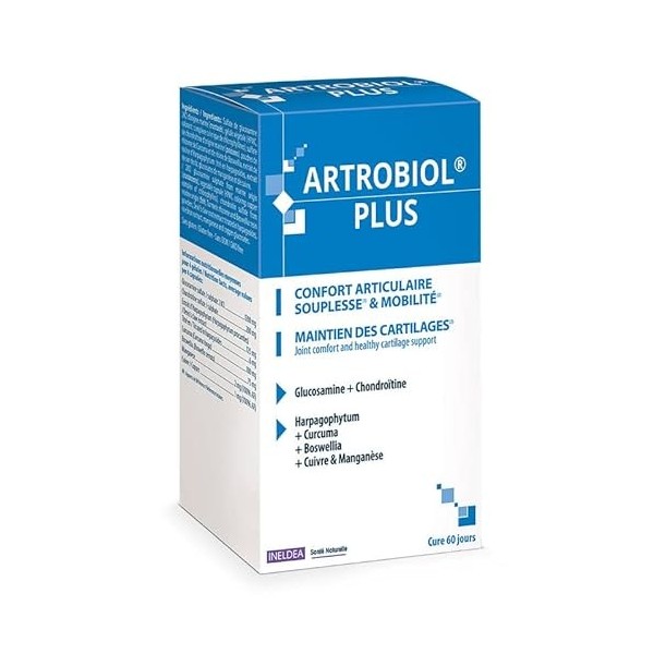 INELDEA SANTE NATURELLE- Pack ARTROBIOL - Artrobiol Plus & Artrobiol Patchs Chauffants- Confort, Mobilité Articulaire- Douleu