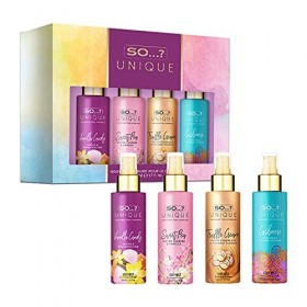 So…? Unique Grande Mini Mist Coffret Cadeau Brume Corporelle Parfumée Pour Femme 4x50ml 