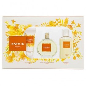 Anouk Classic Coffret cadeau pour femme Edt 100 ml + Body Lotion 75 ml + Gel bain 100 ml