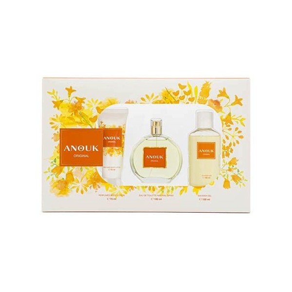 Anouk Classic Coffret cadeau pour femme Edt 100 ml + Body Lotion 75 ml + Gel bain 100 ml